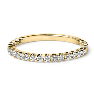 14K Yellow Gold 1/4 Cttw Round Diamond Prong